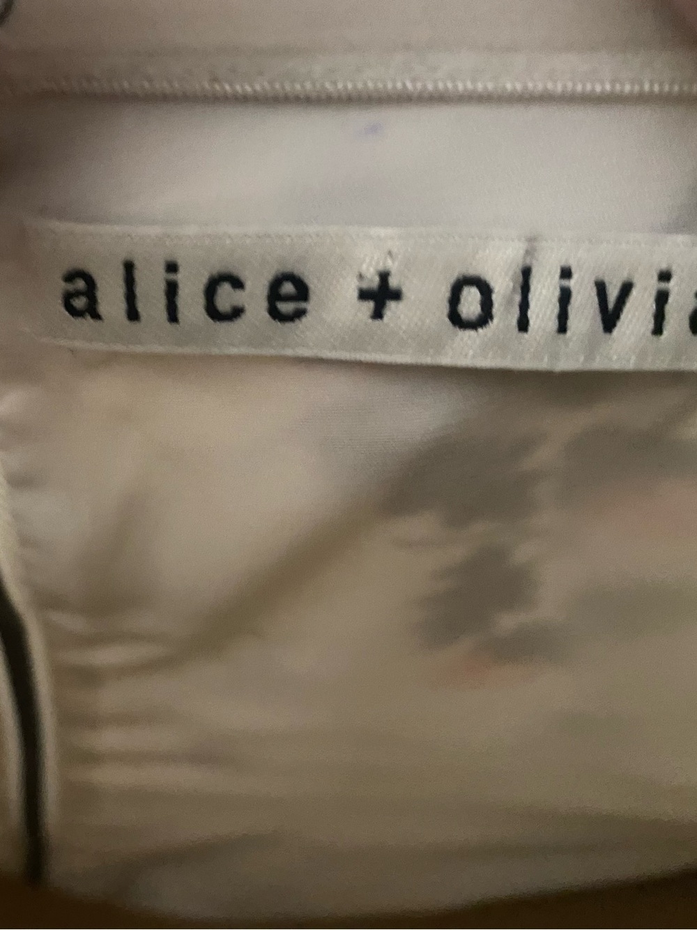Alice + Olivia Cream Strapless Floral Mini Dress with Green & Black Accents - Picture 2 of 2